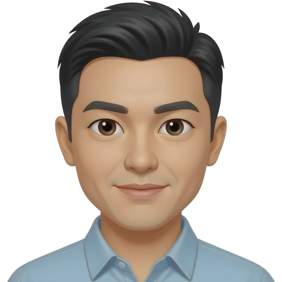 Emoji de hombre chino con los ojos bien marcados como tal emoji