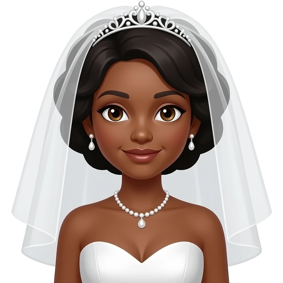black women bride emoji