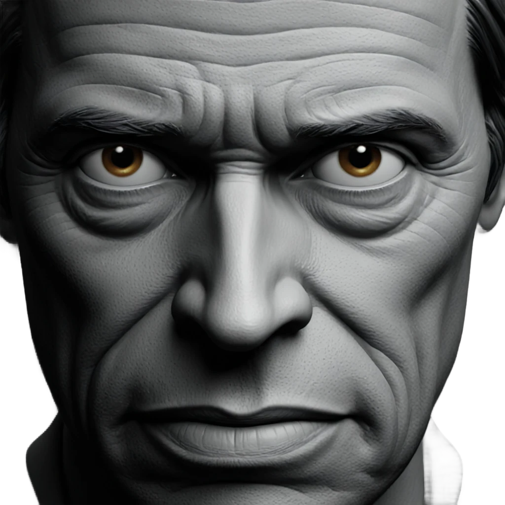 monochrome portrait of a man emoji