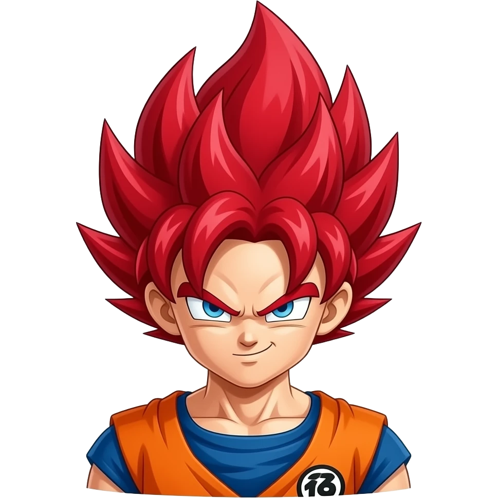 Songoku super saian red emoji