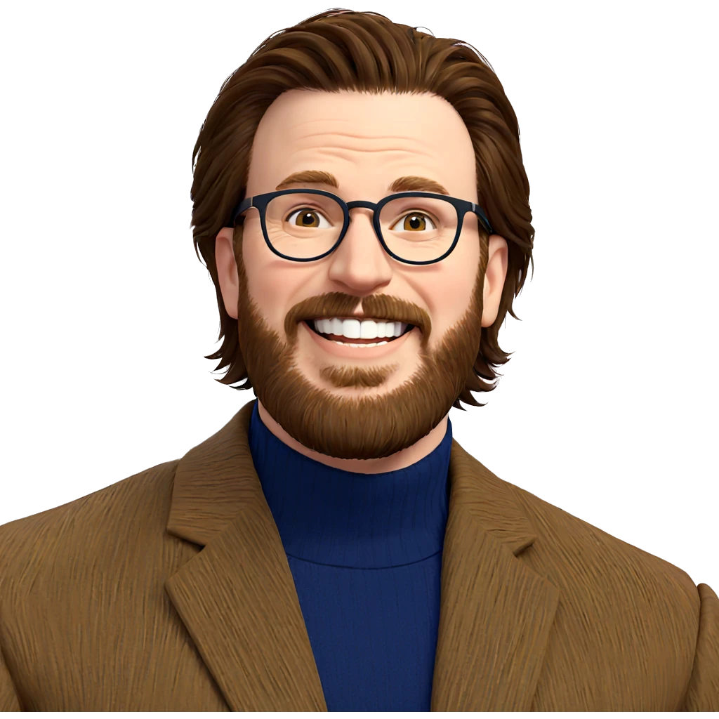 smiling male with glasses emoji