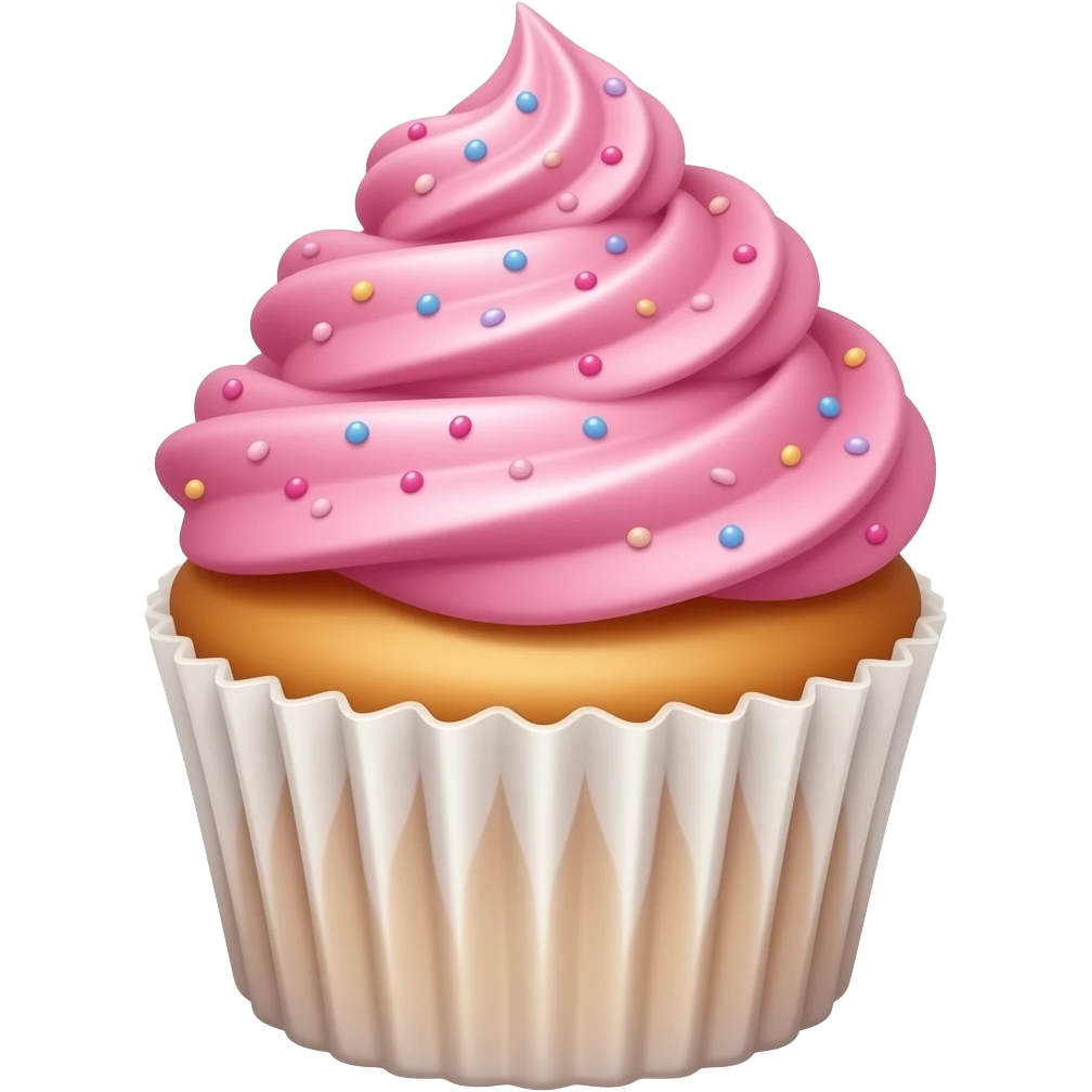 Cupcake with pink icing emoji