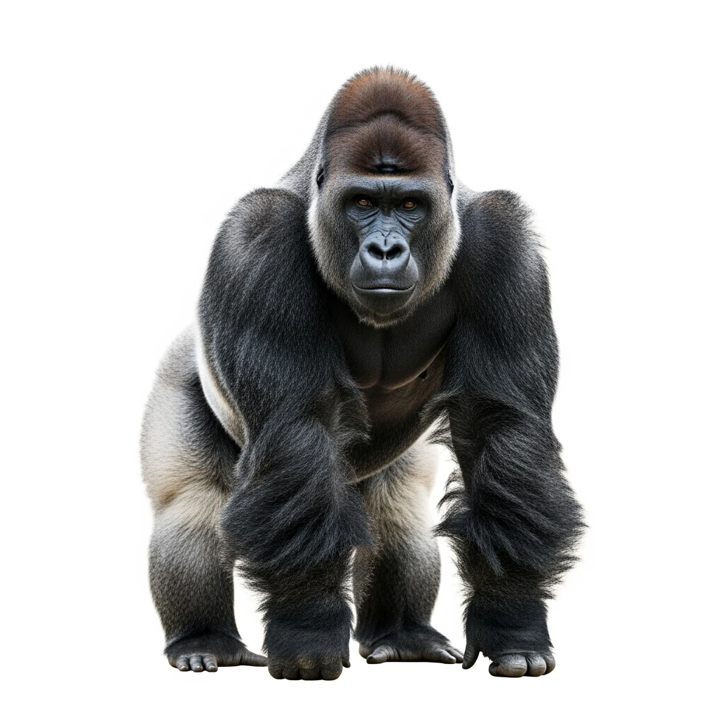 Gorilla white background emoji