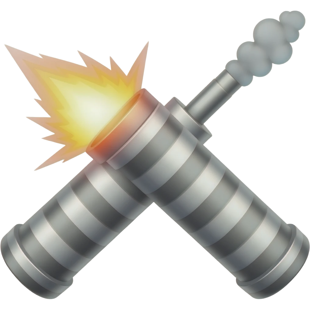 A modern Mortar tube firing emoji