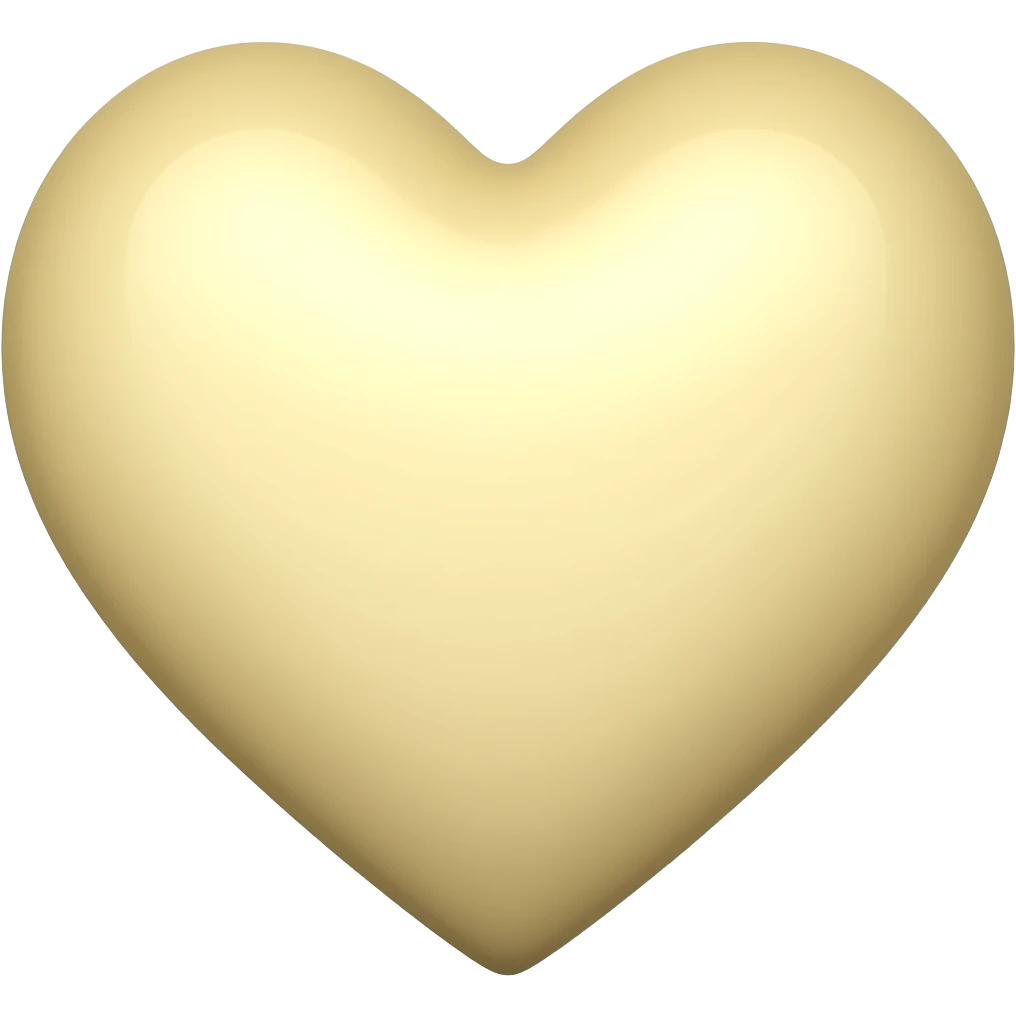 Light butter-colored heart emoji