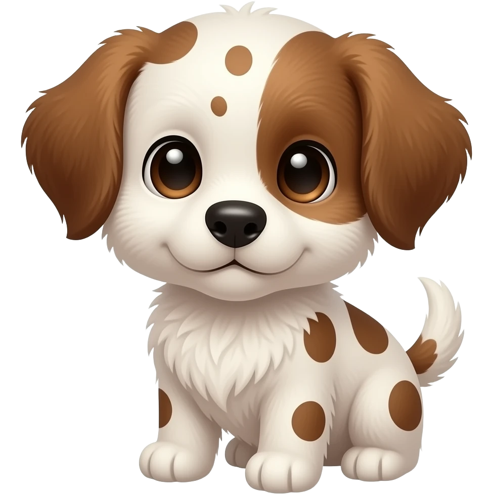 stuffed spotted puppy emoji