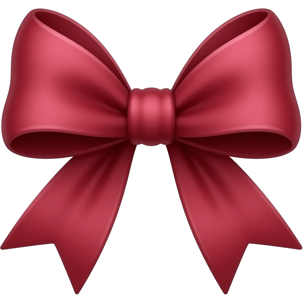 Maroon bow emoji