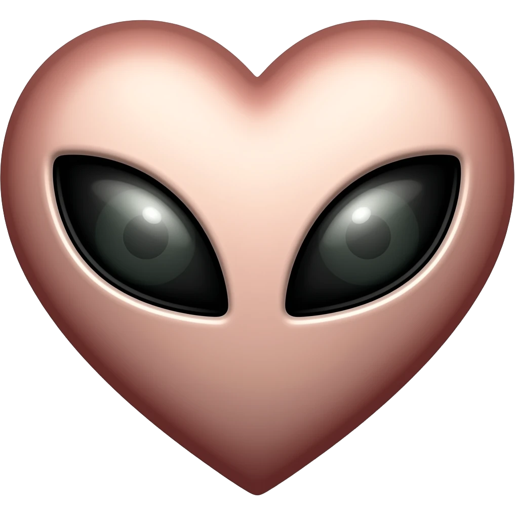 heart with alien eyes emoji