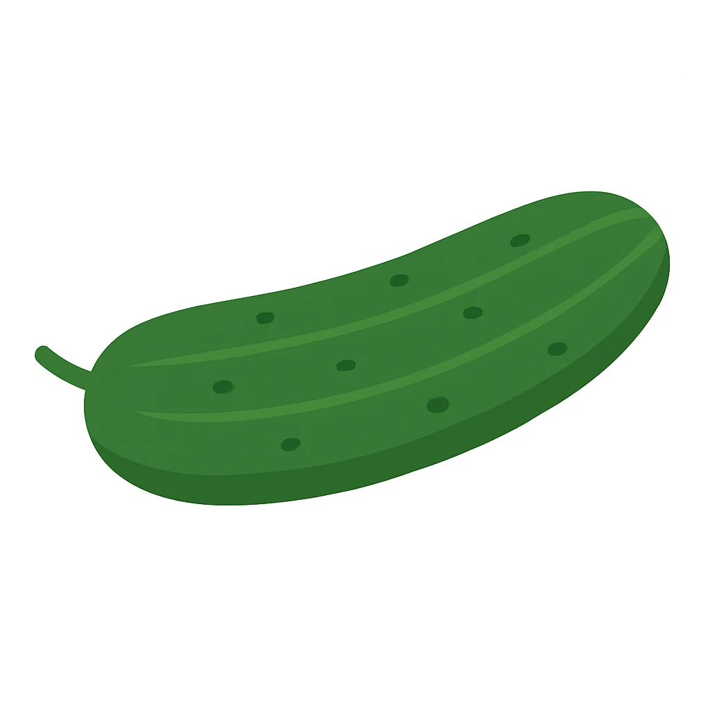 Flat design style cucumber emoji
