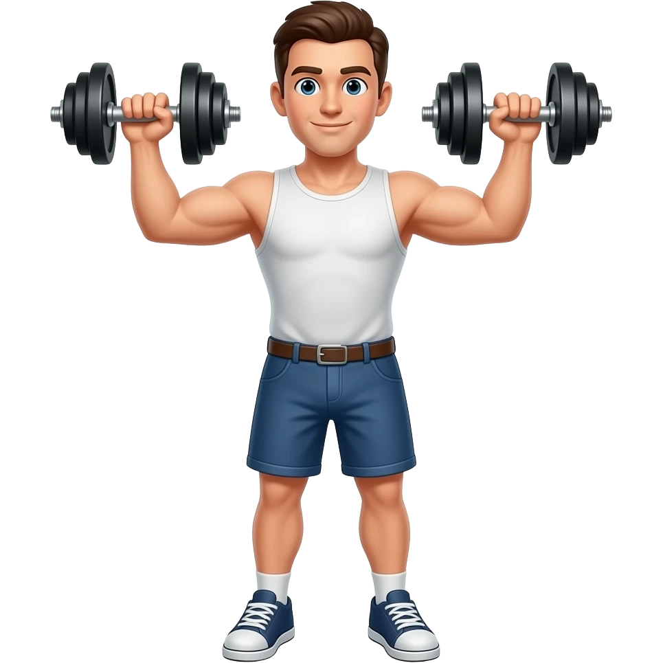 dumbell curls man emoji