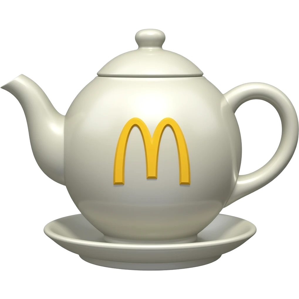 teapot with a bi M on it emoji
