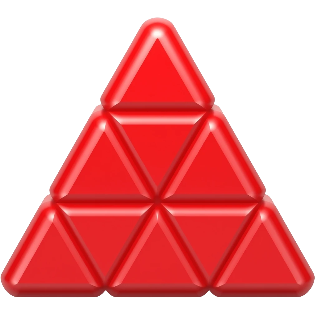 Red triangle building block emoji