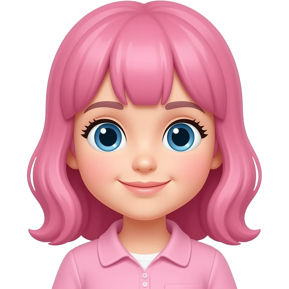 Cute pink people girl emoji
