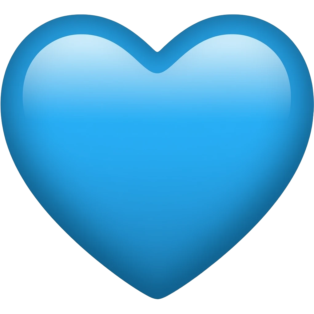 coração azul 🩵 emoji