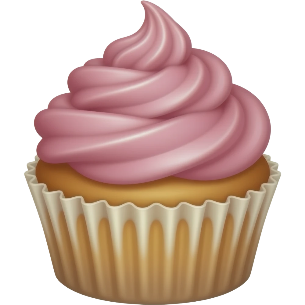 Cupcake with pink icing emoji