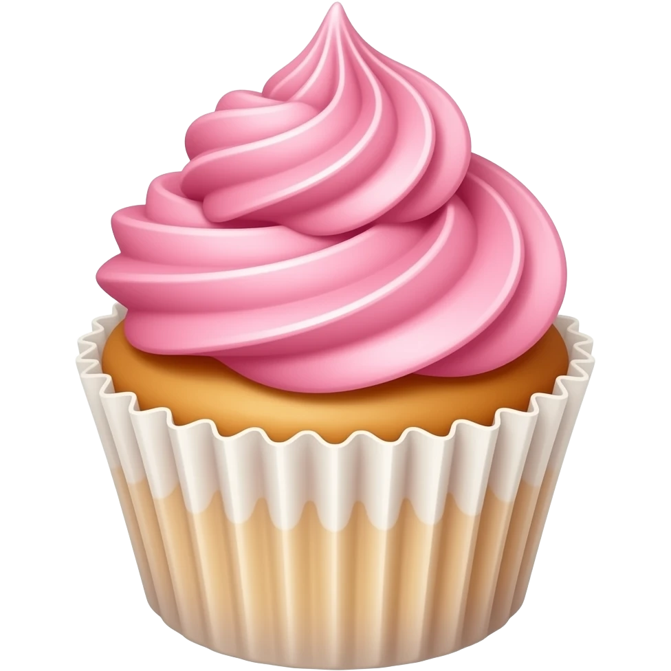 Cupcake with pink icing emoji