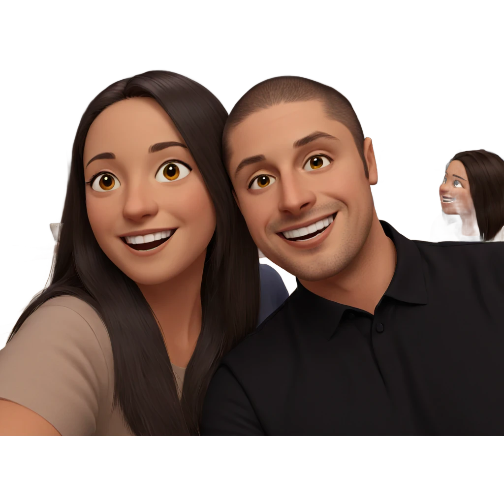 smiling group of friends indoors emoji