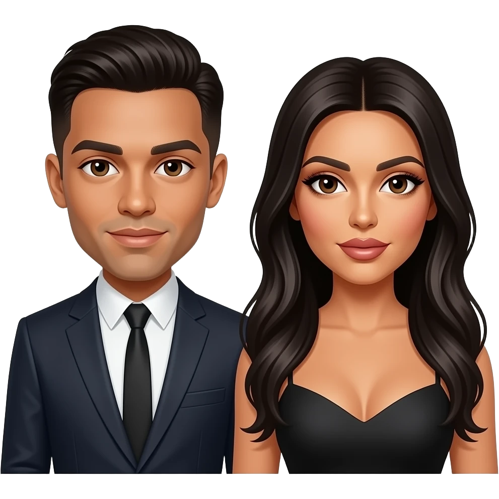 North West and Kim Kardashian emoji