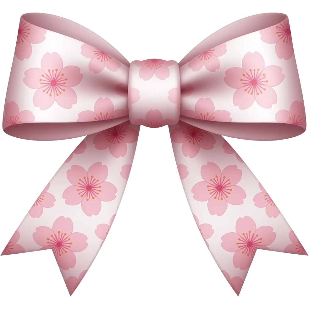 Sakura bow ribbon emoji
