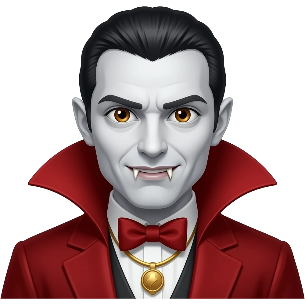 vampire with red clothes emoji