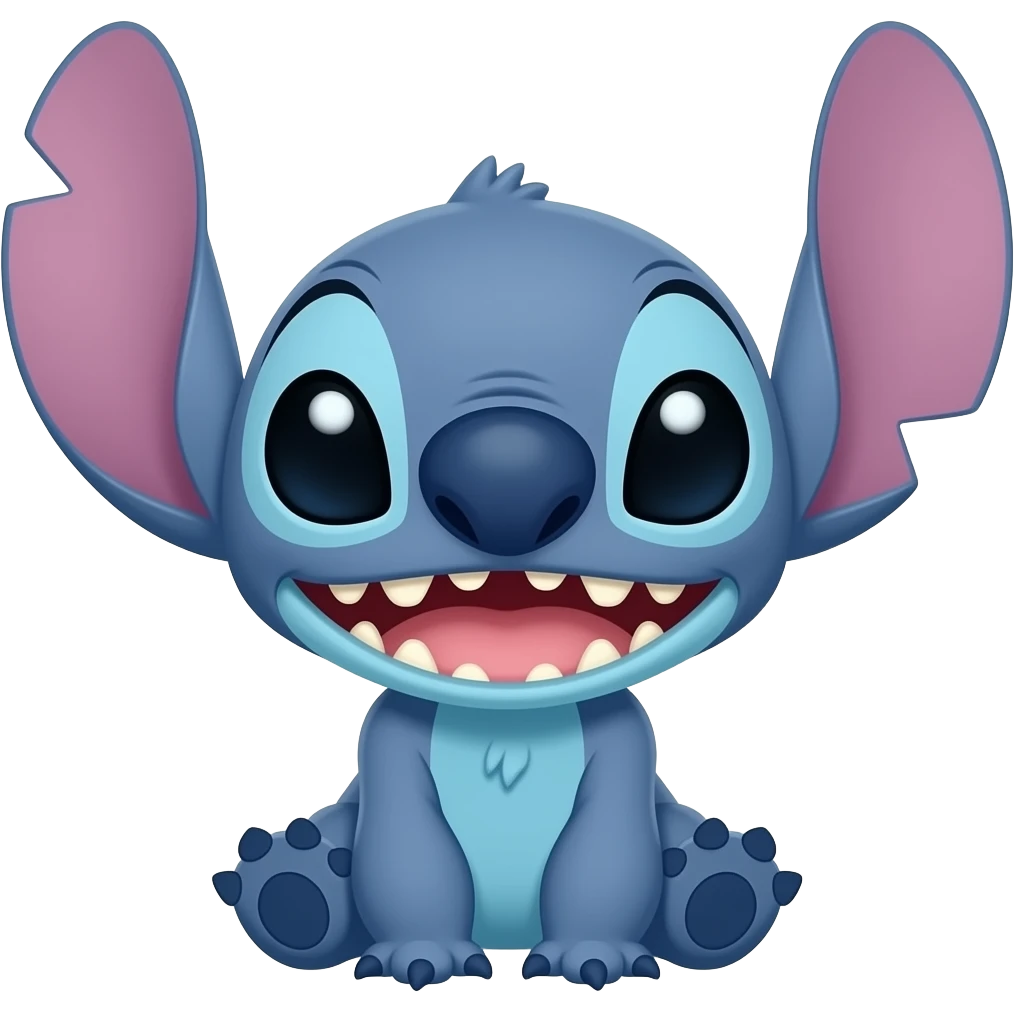 Pink coloured lilo & stitch emoji