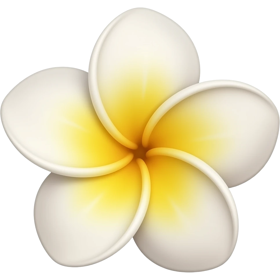 Plumeria flor kawaii emoji