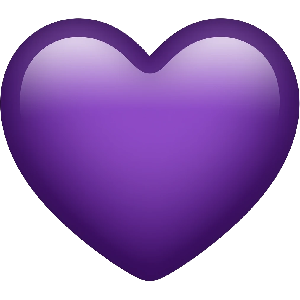 Dark purple heart emoji