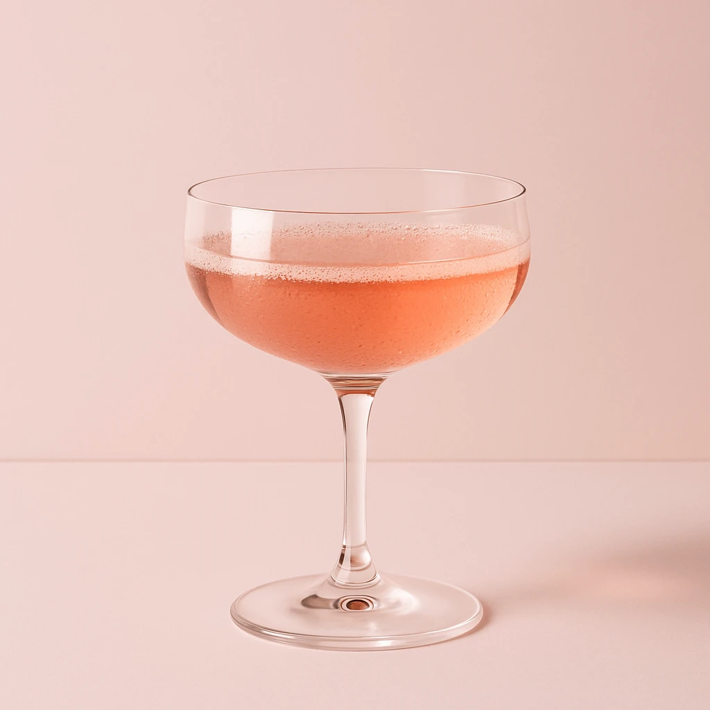 rose champagne in a couple glass, minimal, modern, soft pink tones emoji