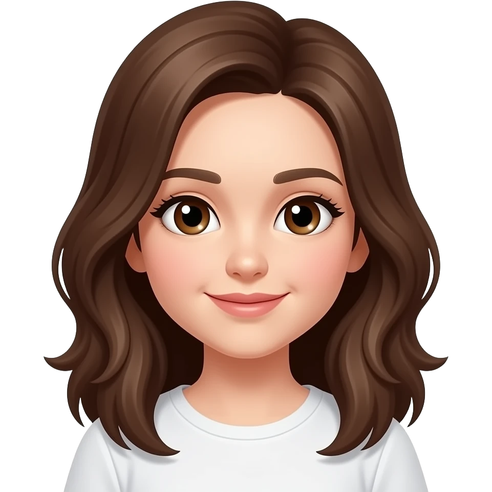 Brown Hair Brown eyes Girl emoji