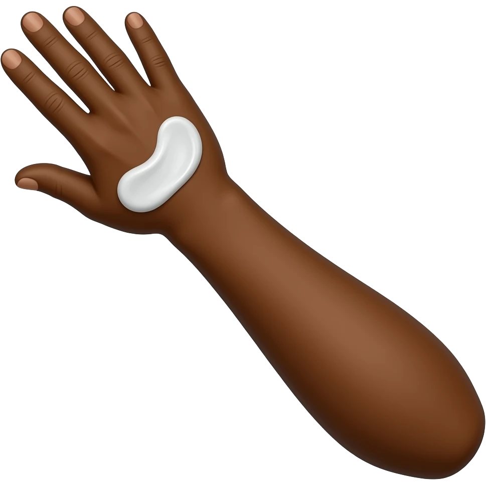 MALE ARM ONLY DARKBEOWN SKIN APPLYING CREAM emoji