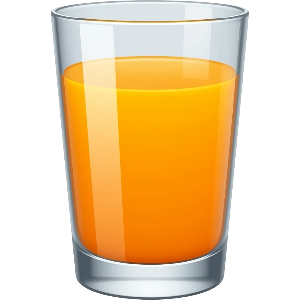 vibrant orange juice in glass emoji