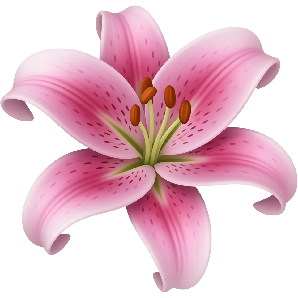 Oriental pink lily emoji emoji