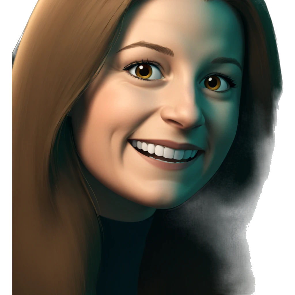 smiling girl with long hair emoji