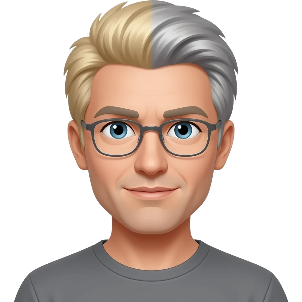 more blonde towards grey color emoji