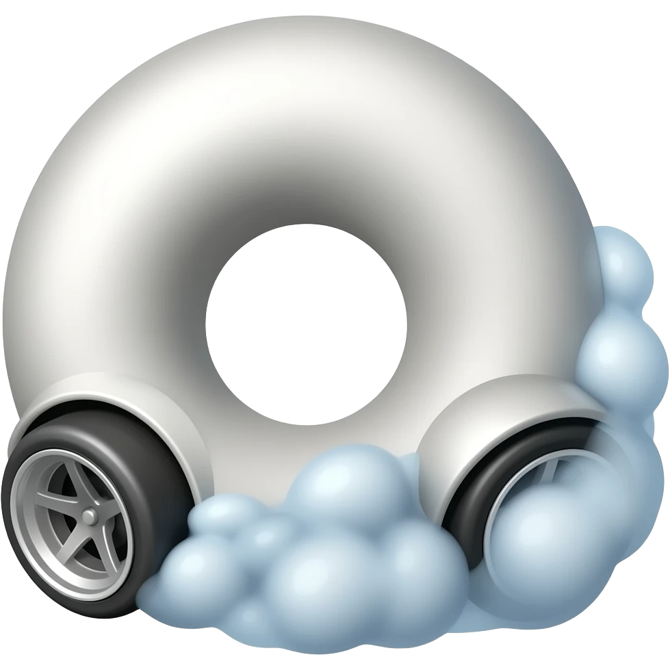 Drift car making donut emoji