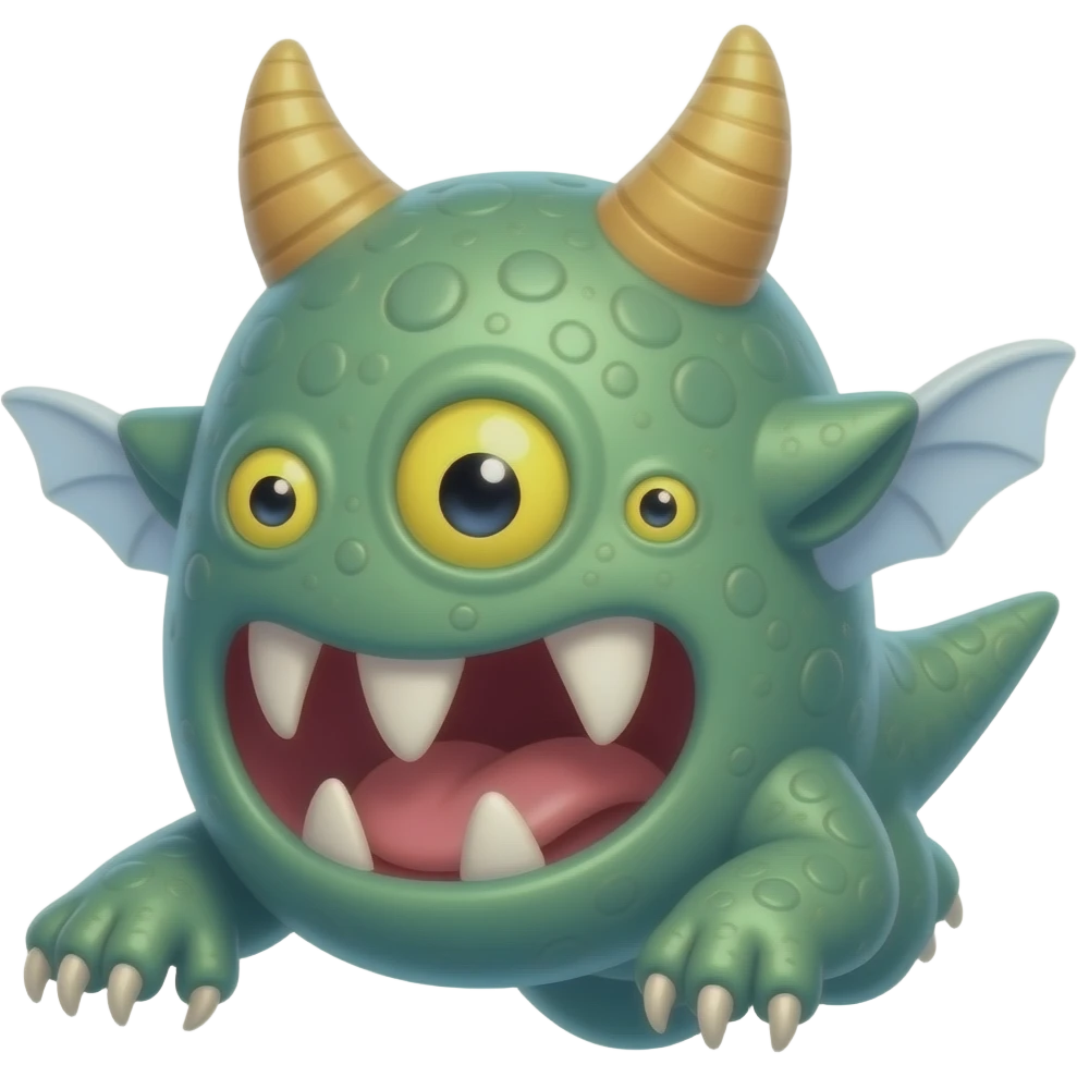 Monstruo volador de oco amarillo emoji