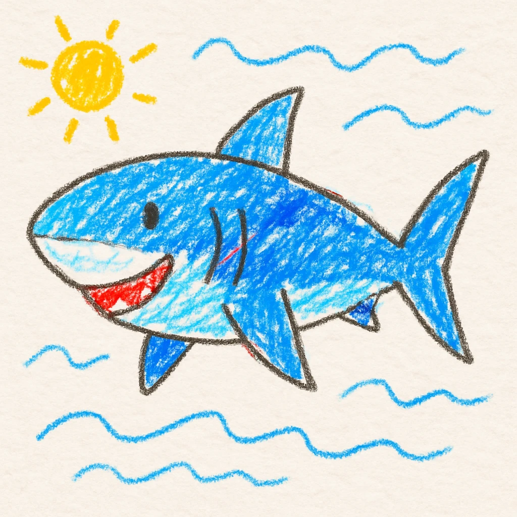 Great white shark emoji