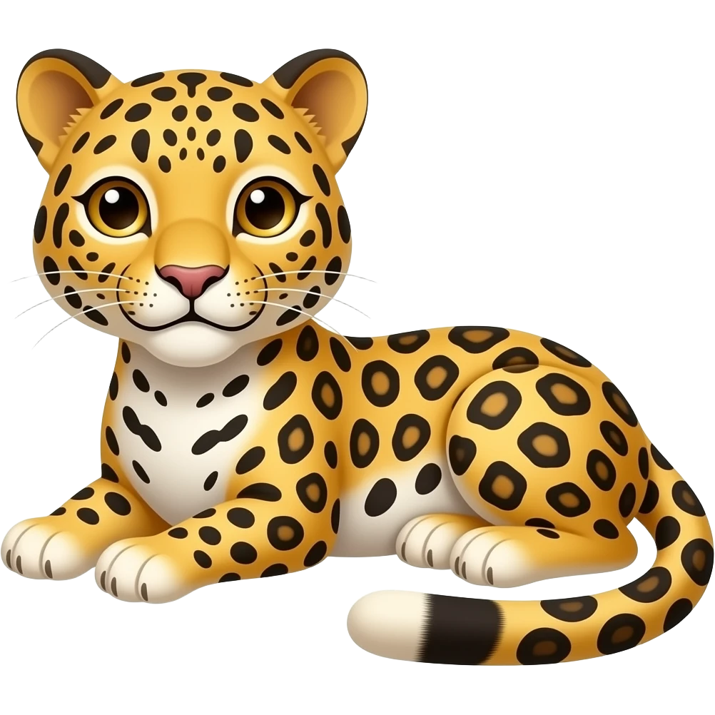 Cartoon leopard lay emoji