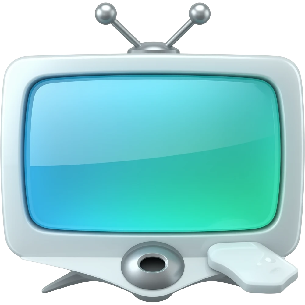soft blue green led smart tv, transparent background inspired by barbie colour pallete emoji