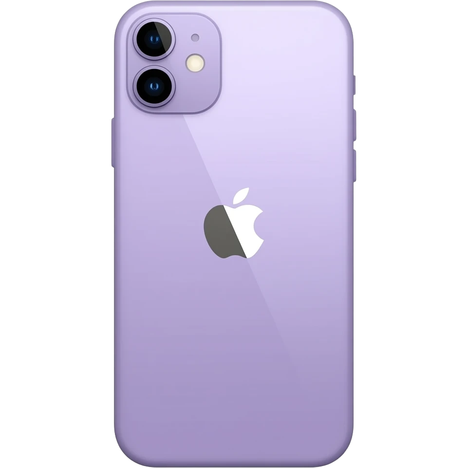 pastel purple iPhone back view emoji