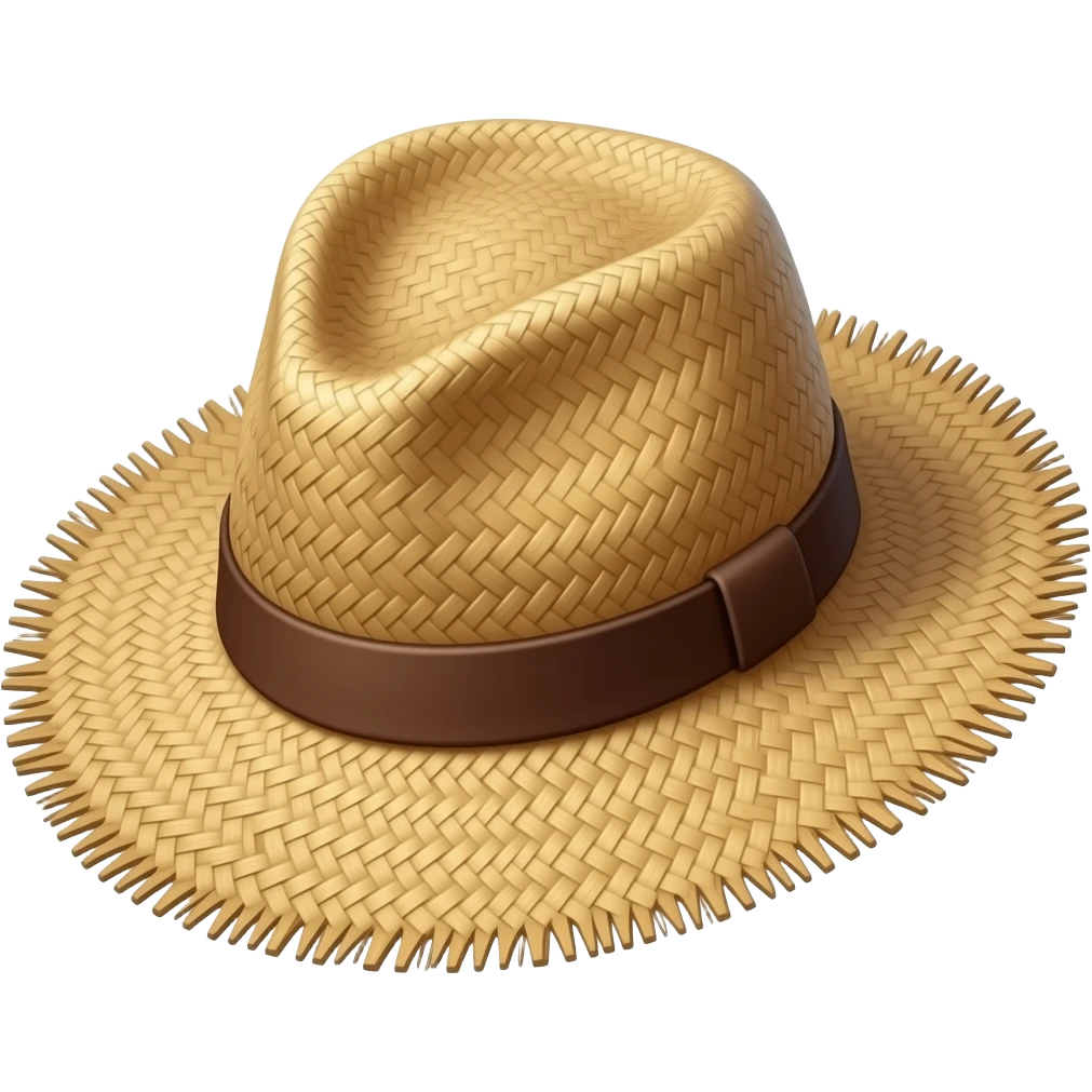 The straw hat of and be on the side and well used emoji