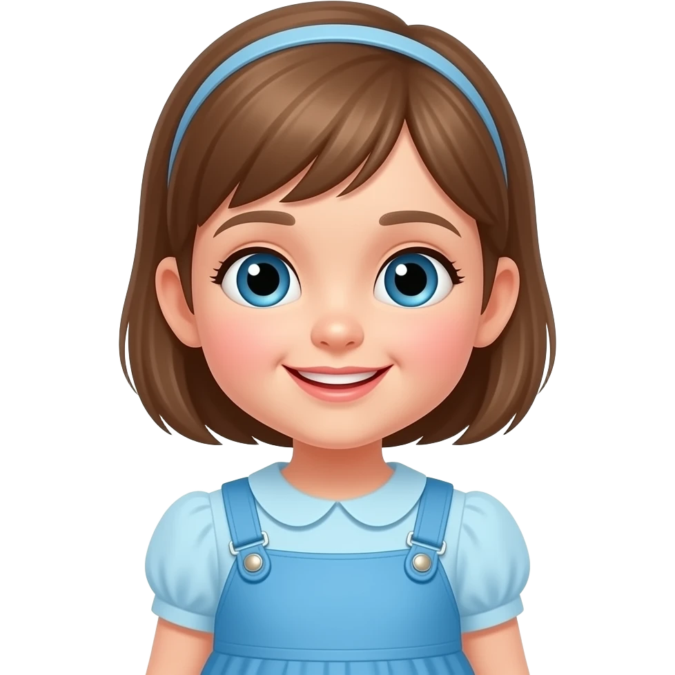 child in a blue dress emoji