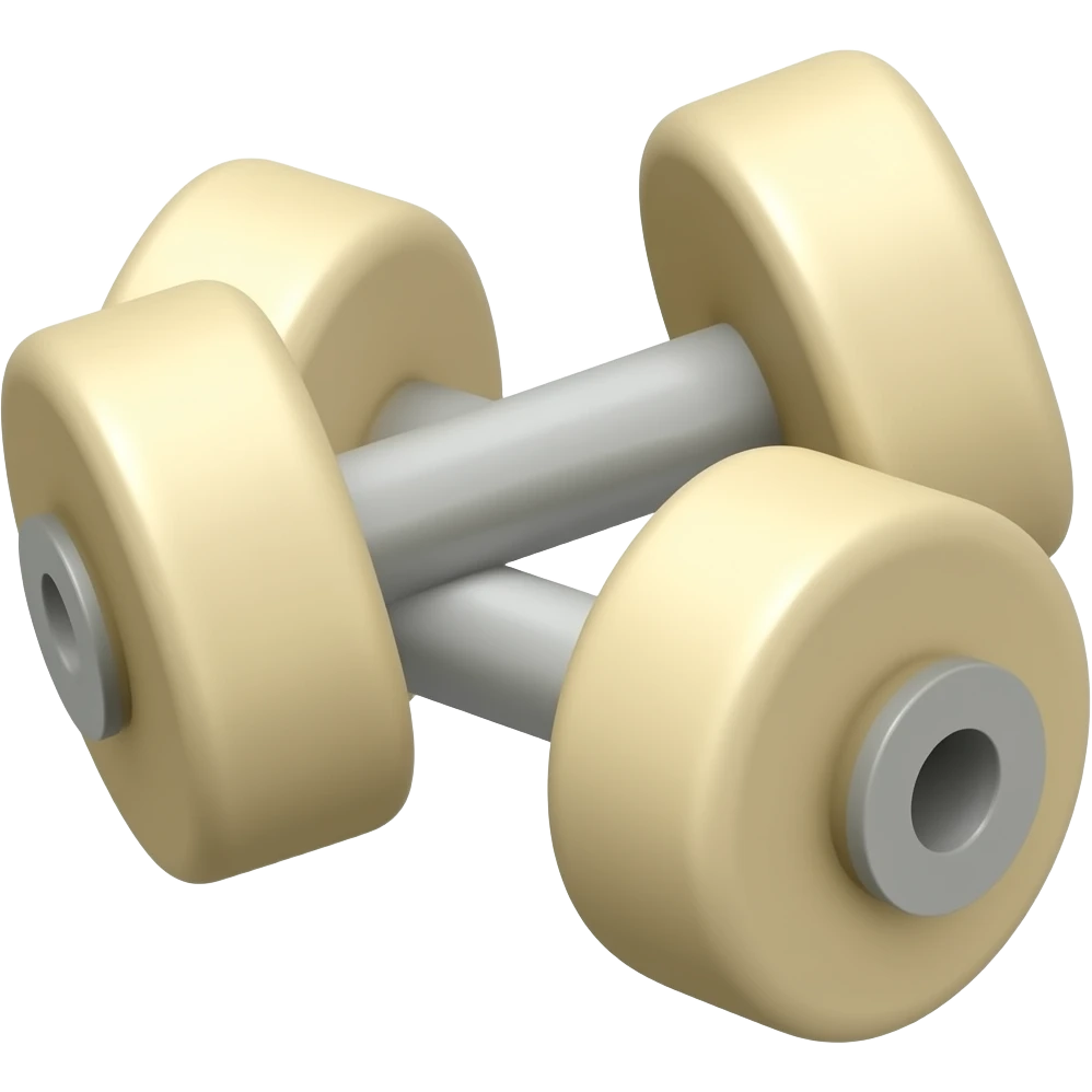 pesas pilates de color beige sin letras emoji