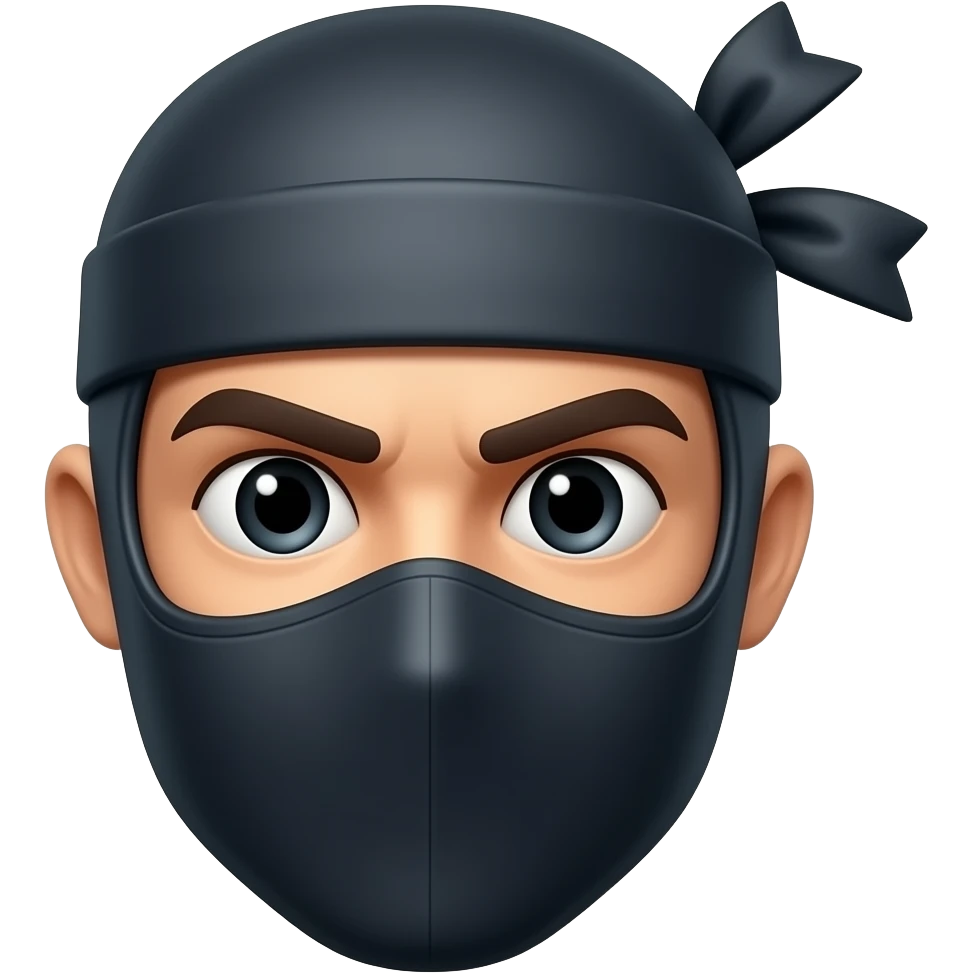 Headband of a ninja emoji