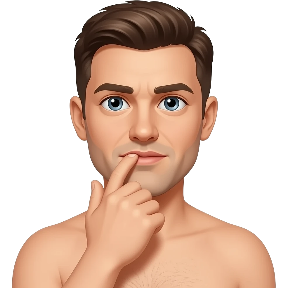Naked man playing with himself emoji