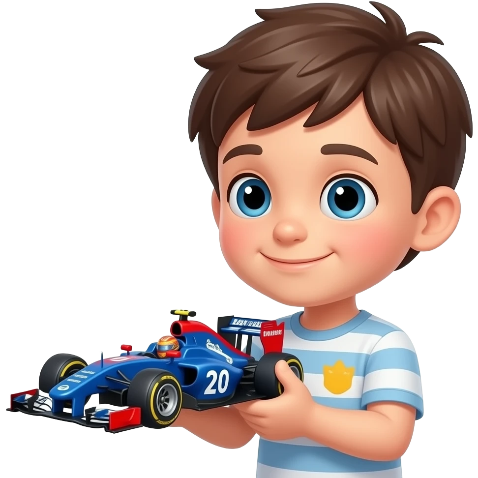 Kid with racing Toy emoji