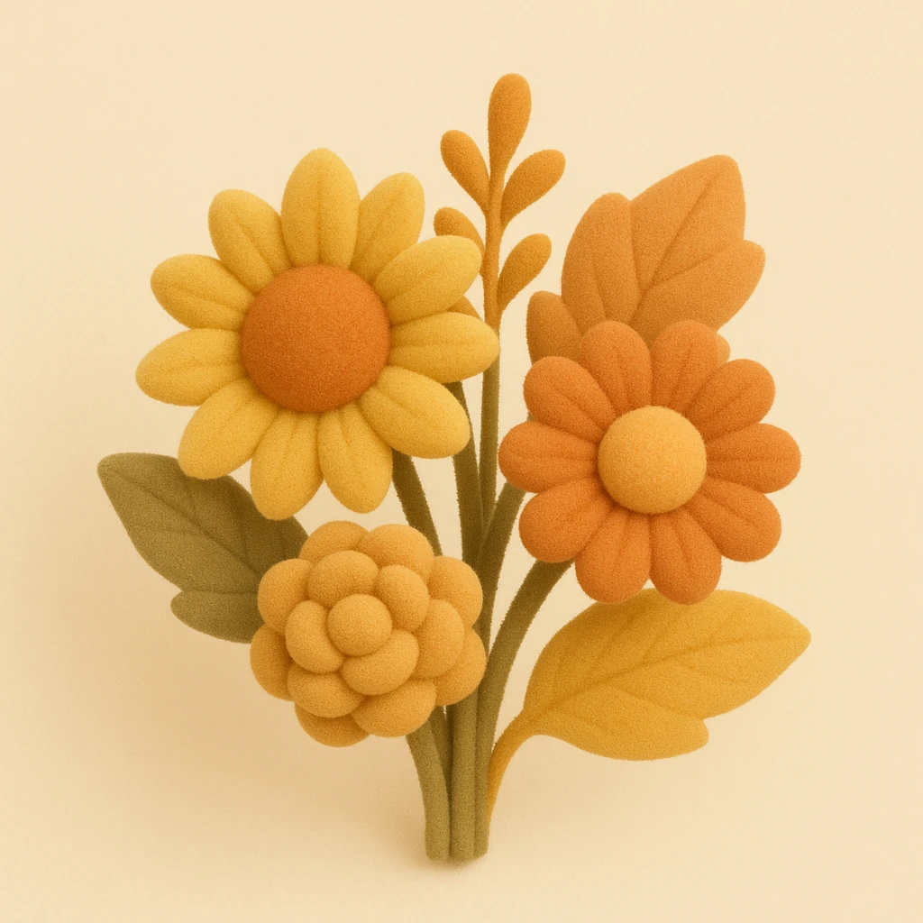 autumn flowers emoji