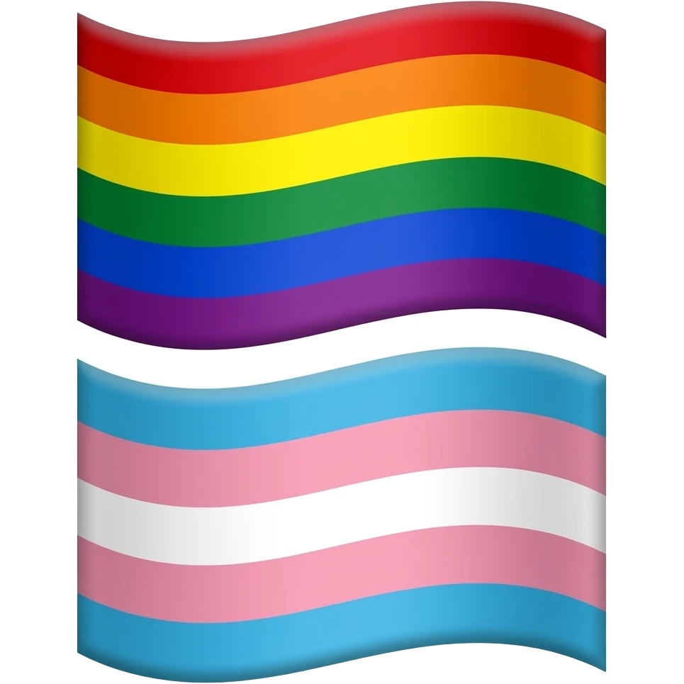 🏳️‍🌈 + 🏳️‍⚧️ emoji