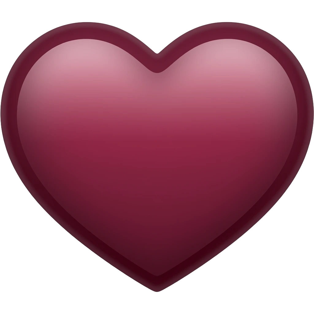 Coração da cor vinho emoji