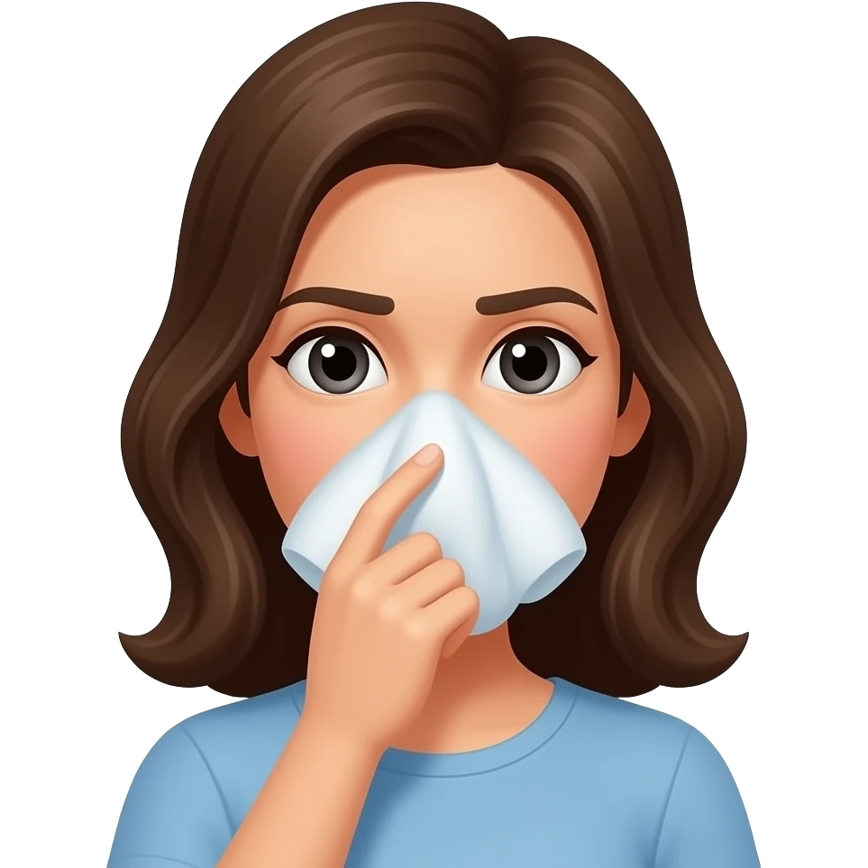female stuffy nose emoji